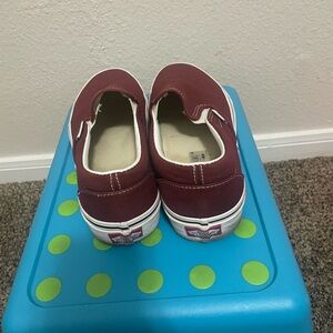 Kids Maroon Slip-On Canvas Shoes